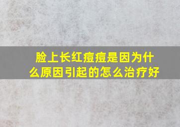 脸上长红痘痘是因为什么原因引起的怎么治疗好