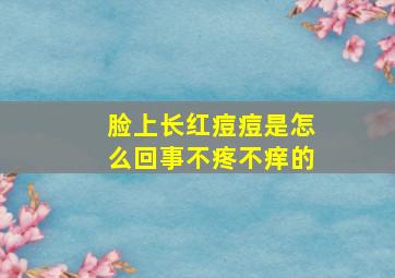 脸上长红痘痘是怎么回事不疼不痒的