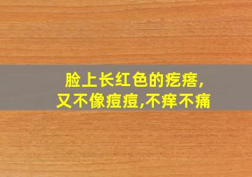 脸上长红色的疙瘩,又不像痘痘,不痒不痛