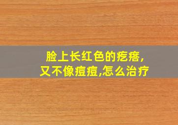 脸上长红色的疙瘩,又不像痘痘,怎么治疗