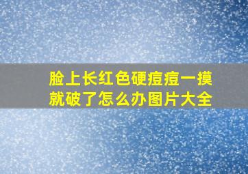 脸上长红色硬痘痘一摸就破了怎么办图片大全