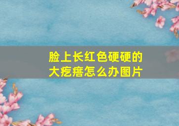 脸上长红色硬硬的大疙瘩怎么办图片