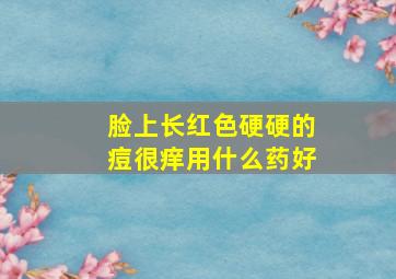 脸上长红色硬硬的痘很痒用什么药好