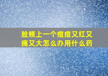 脸颊上一个痘痘又红又痛又大怎么办用什么药