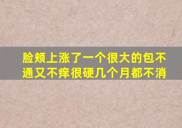 脸颊上涨了一个很大的包不通又不痒很硬几个月都不消