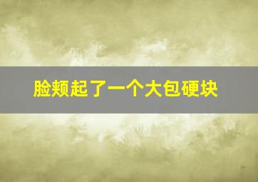 脸颊起了一个大包硬块