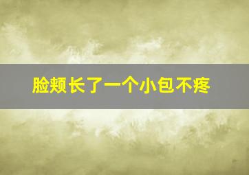 脸颊长了一个小包不疼