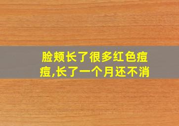 脸颊长了很多红色痘痘,长了一个月还不消