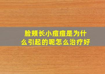 脸颊长小痘痘是为什么引起的呢怎么治疗好