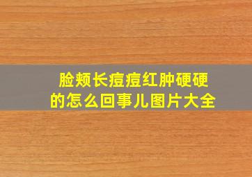 脸颊长痘痘红肿硬硬的怎么回事儿图片大全