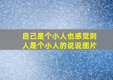 自己是个小人也感觉别人是个小人的说说图片