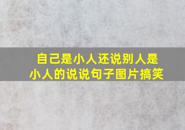 自己是小人还说别人是小人的说说句子图片搞笑