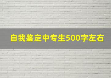 自我鉴定中专生500字左右