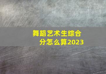 舞蹈艺术生综合分怎么算2023