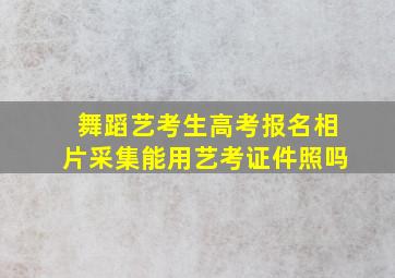 舞蹈艺考生高考报名相片采集能用艺考证件照吗