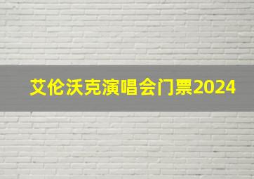 艾伦沃克演唱会门票2024