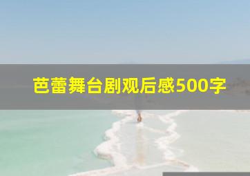 芭蕾舞台剧观后感500字