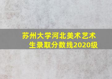 苏州大学河北美术艺术生录取分数线2020级