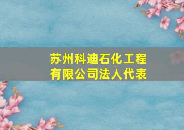 苏州科迪石化工程有限公司法人代表