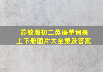 苏教版初二英语单词表上下册图片大全集及答案