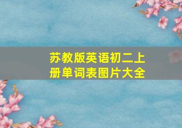 苏教版英语初二上册单词表图片大全