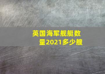 英国海军舰艇数量2021多少艘