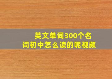 英文单词300个名词初中怎么读的呢视频