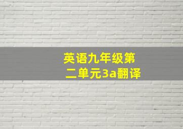 英语九年级第二单元3a翻译