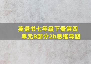 英语书七年级下册第四单元B部分2b思维导图