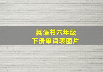 英语书六年级下册单词表图片