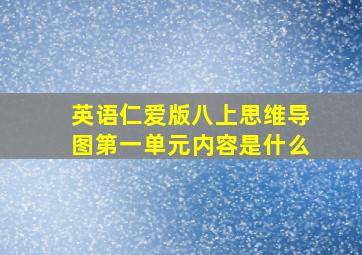 英语仁爱版八上思维导图第一单元内容是什么