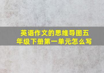 英语作文的思维导图五年级下册第一单元怎么写