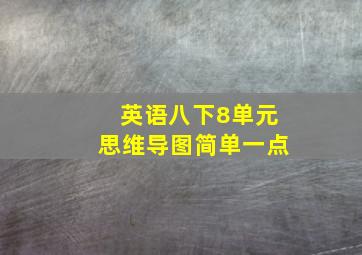 英语八下8单元思维导图简单一点