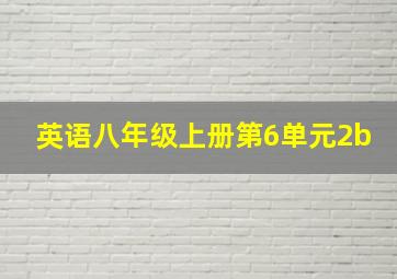 英语八年级上册第6单元2b