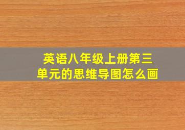 英语八年级上册第三单元的思维导图怎么画