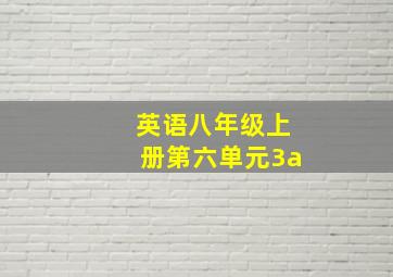 英语八年级上册第六单元3a