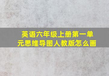 英语六年级上册第一单元思维导图人教版怎么画