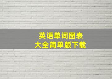 英语单词图表大全简单版下载