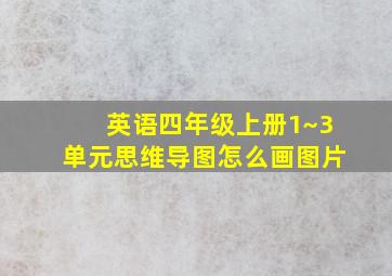 英语四年级上册1~3单元思维导图怎么画图片