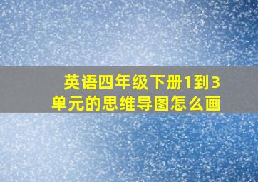 英语四年级下册1到3单元的思维导图怎么画