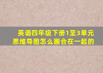 英语四年级下册1至3单元思维导图怎么画合在一起的