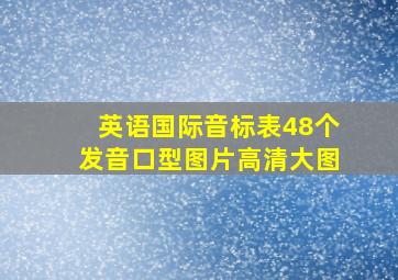 英语国际音标表48个发音口型图片高清大图