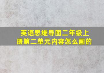 英语思维导图二年级上册第二单元内容怎么画的