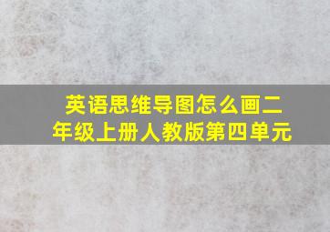 英语思维导图怎么画二年级上册人教版第四单元