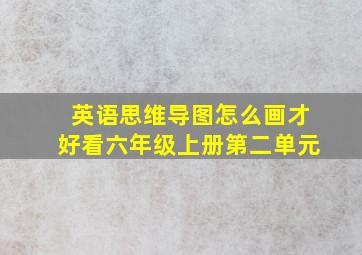 英语思维导图怎么画才好看六年级上册第二单元