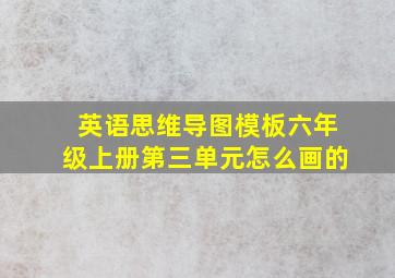 英语思维导图模板六年级上册第三单元怎么画的