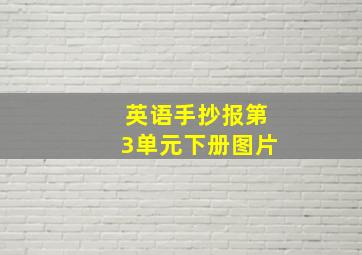 英语手抄报第3单元下册图片