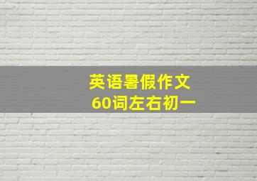 英语暑假作文60词左右初一