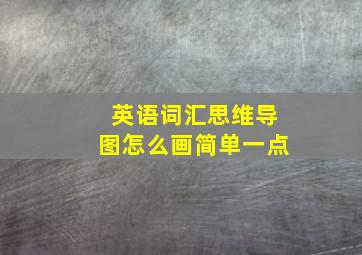 英语词汇思维导图怎么画简单一点