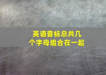 英语音标总共几个字母组合在一起